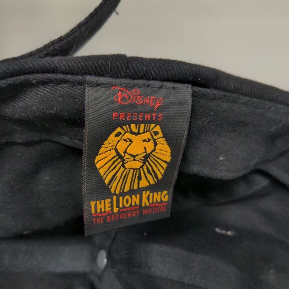 Disney The Lion King Slideback Hat Cap Embroidered Black Adjustable Broadway - Picture 11 of 11